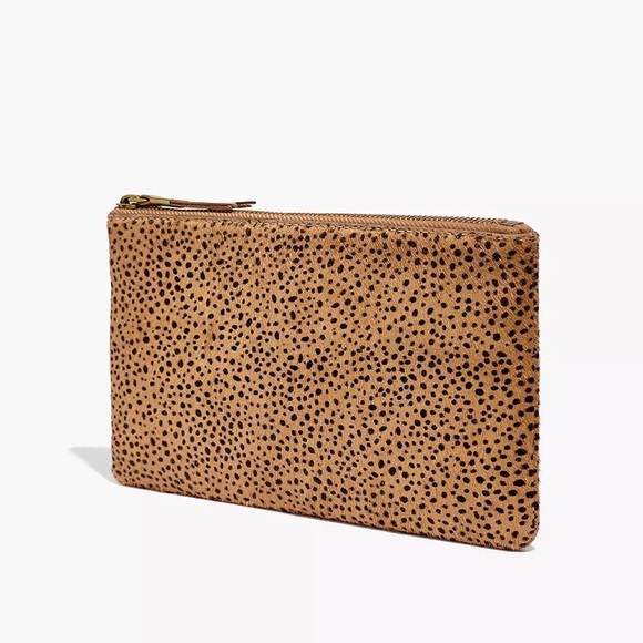 NWT Madewell Leather Pouch Clutch: Dotted Calf Hair Edition - Picture 2 of 7